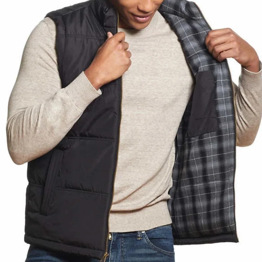 NWT - Weatherproof Vintage Men's Flannel Lined Puffer Vest - Size M